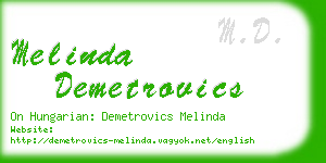 melinda demetrovics business card